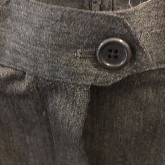 Vintage Escada Trouser Pants 44 large wide leg gray charcoal - Picture 4 of 10